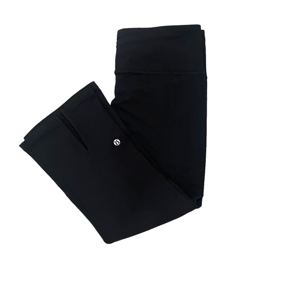 Lululemon Gather & Crow Split Calf Yoga Leggings Crop 2 - Picture 4 of 5
